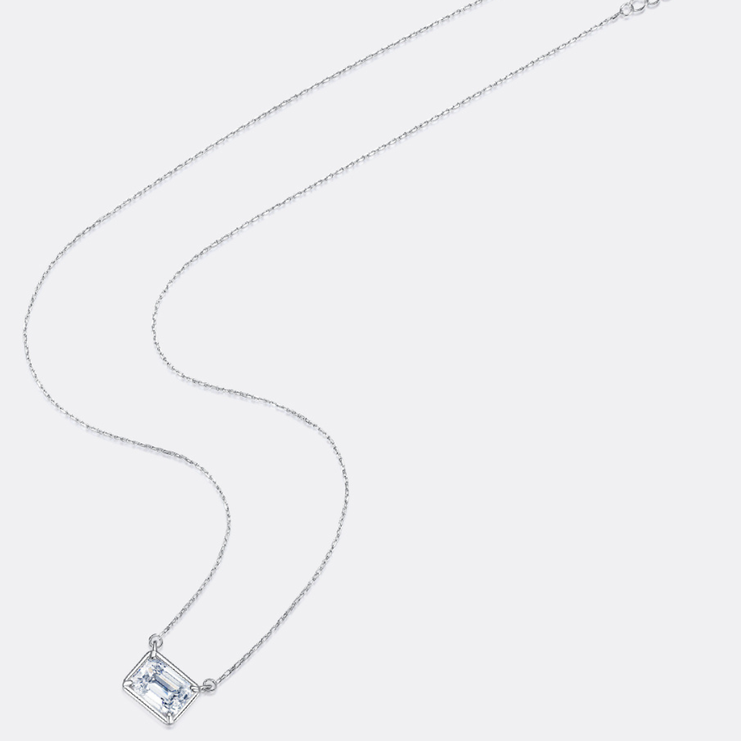 "Baguette" Moissanite Diamond Necklace