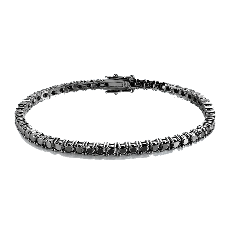 "Tennis Black" Moissanite Diamonds Bracelet