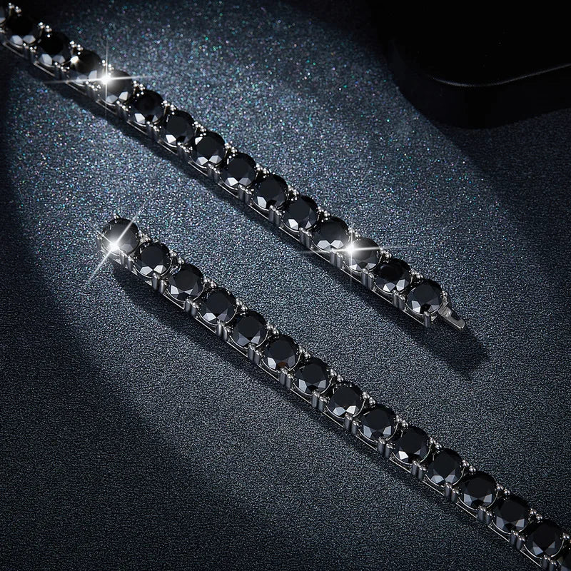 "Tennis Black" Moissanite Diamonds Bracelet