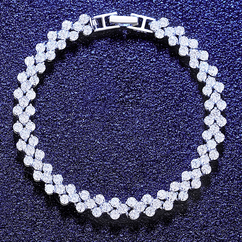 "Leaf" Moissanite Diamonds Bracelet