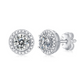 "Halo" Earrings Moissanite Diamond