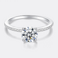 "4 Prong Brilliant" 1 Carat Moissanite Diamond Ring