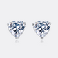 "Heart" Moissanite Diamond Earrings