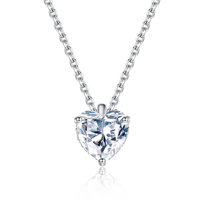 "Heart" Moissanite Diamonds Necklace