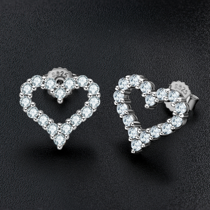 "Hearty" Moissanite Diamonds Earrings