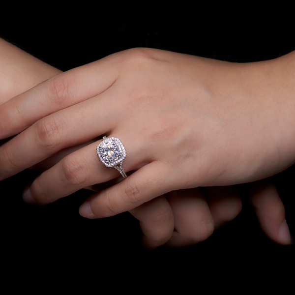 "Princess" Ring Moissanite Diamond