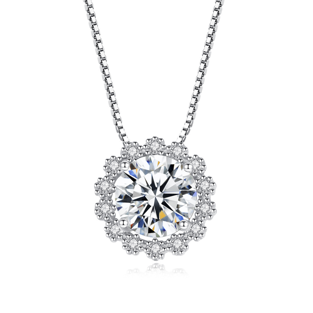 "Flower" Moissanite Diamond Necklace