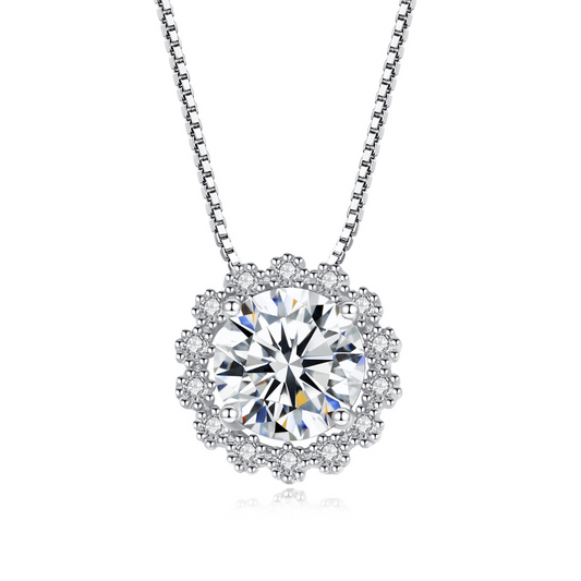 "Flower" Moissanite Diamond Necklace