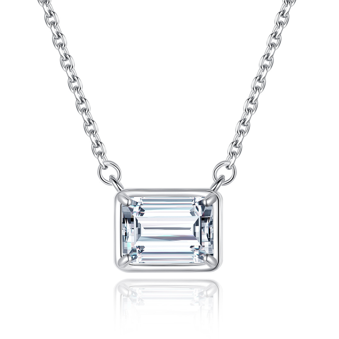 "Baguette" Moissanite Diamond Necklace