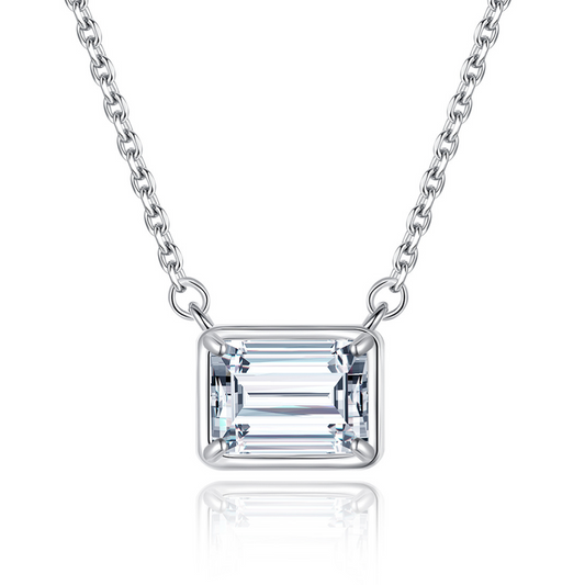 "Baguette" Moissanite Diamond Necklace