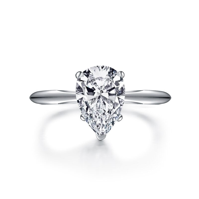 "Drop" 2 Carat Moissanite Diamond Ring