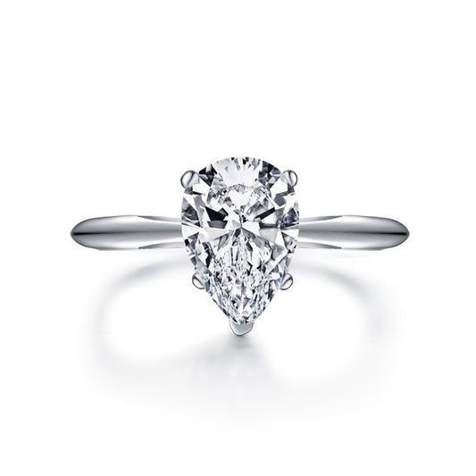 "Drop" 2 Carat Moissanite Diamond Ring