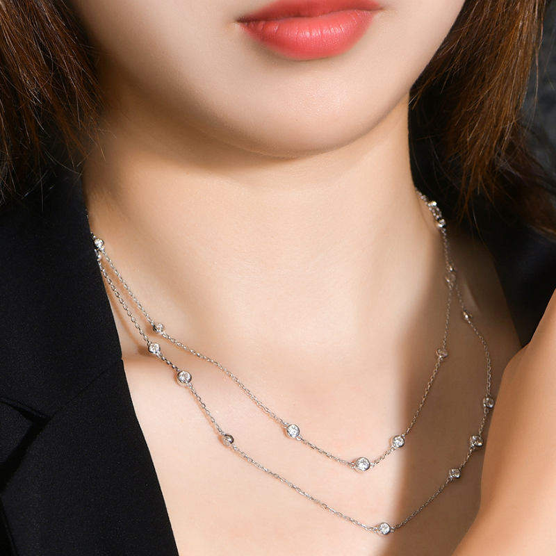 "Pupil" Moissanite Diamonds Necklace