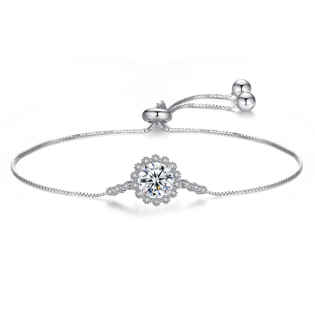 "Flower" Moissanite Diamond Bracelet