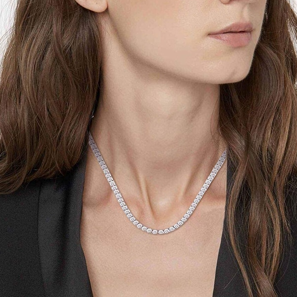 "Tennis" Moissanite Diamonds Necklace