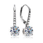 "Round Drop" Earrings Moissanite Diamond