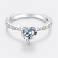 "Heart" 1 Carat Moissanite Diamond Ring