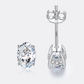 "Oval Cut" Moissanite Diamond Earrings