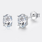 "Oval Cut" Moissanite Diamond Earrings