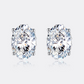 "Oval Cut" Moissanite Diamond Earrings