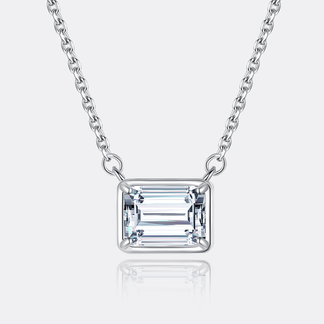 "Baguette" Moissanite Diamond Necklace