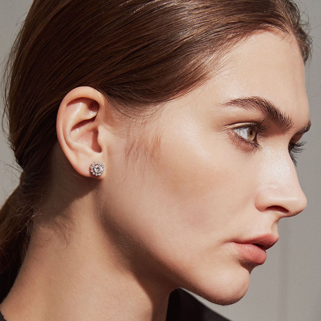 "Flower" Moissanite Diamond Earrings