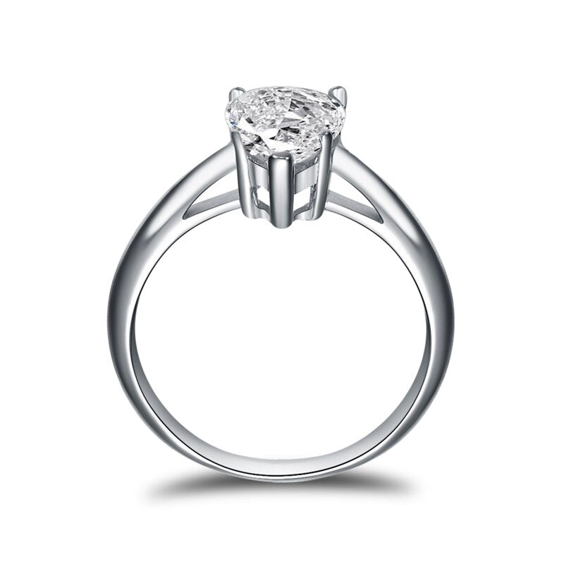 "Drop" 2 Carat Moissanite Diamond Ring