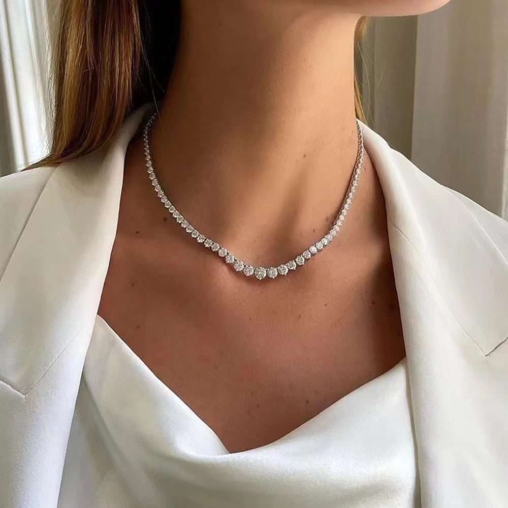 "Tennis LUX" Moissanite Diamonds Necklace
