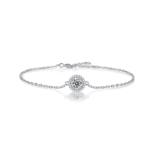 "Halo Elegance" Bracelet Moissanite Diamond