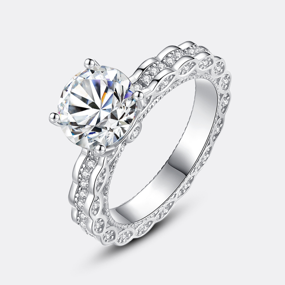 "Couture" 2 Carat Moissanite Diamond Ring