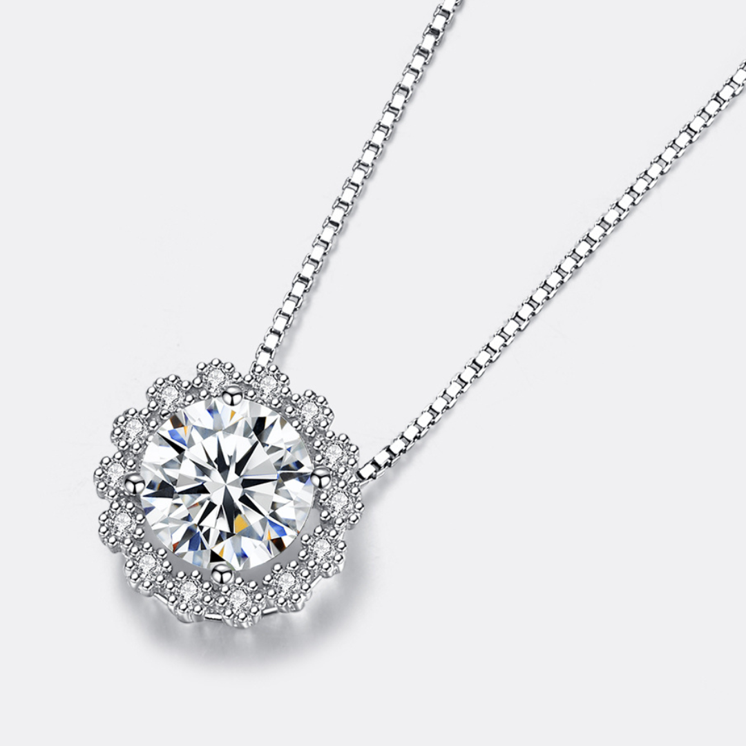 "Flower" Moissanite Diamond Necklace