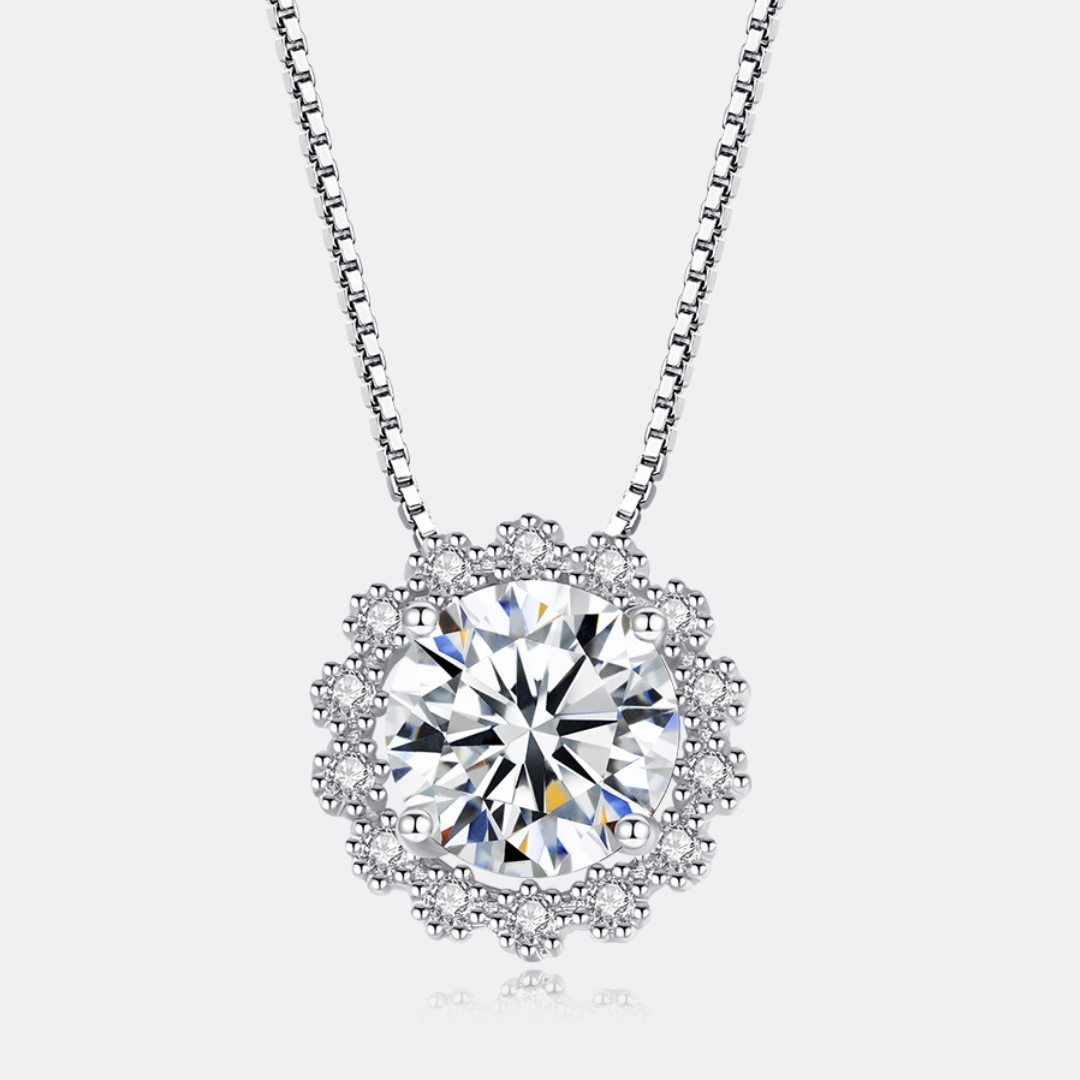 "Flower" Moissanite Diamond Necklace