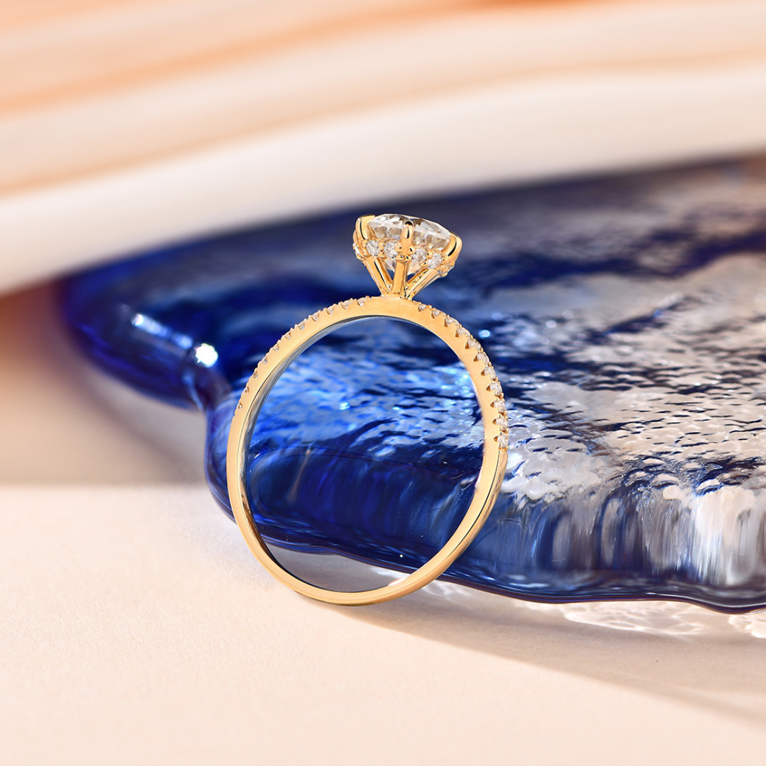 Brilliant 1 Carat Moissanite Diamond Ring