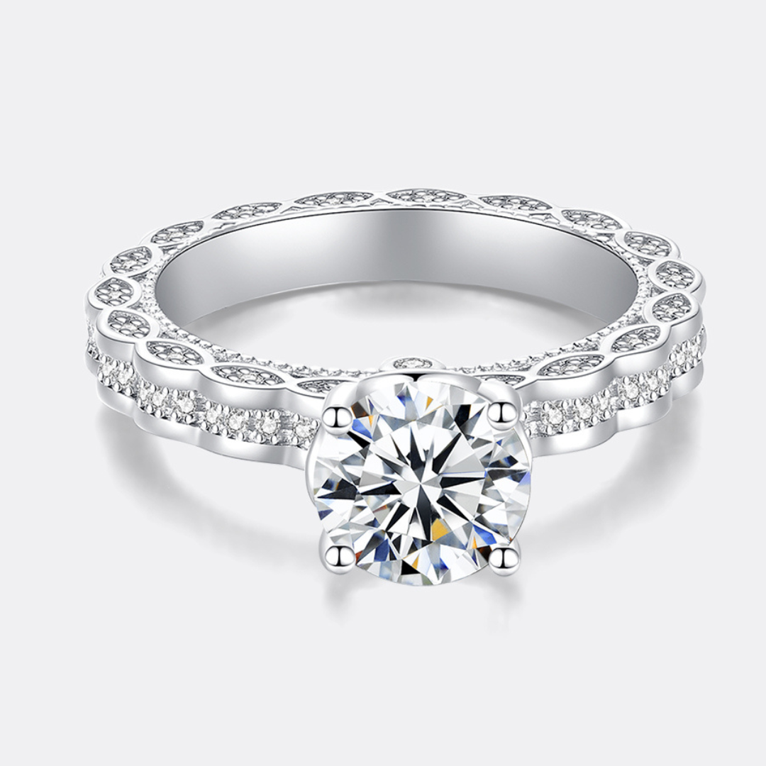 "Couture" 2 Carat Moissanite Diamond Ring