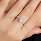 "Heart" 1 Carat Moissanite Diamond Ring