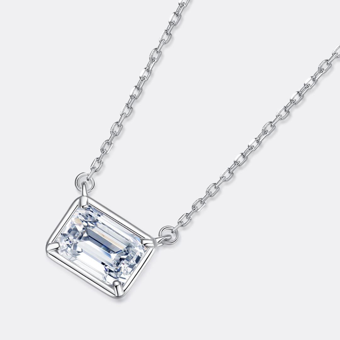 "Baguette" Moissanite Diamond Necklace