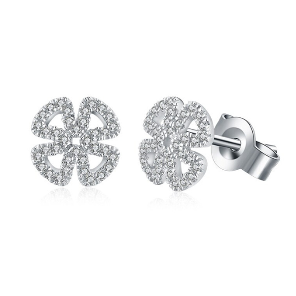 "Clover" Earrings Moissanite Diamond