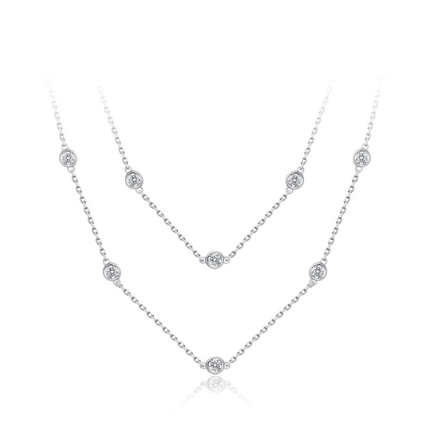 "Pupil" Moissanite Diamonds Necklace