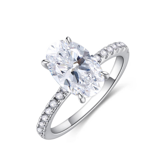 "Flawless" 3.5 Carat Moissanite Diamond Ring