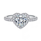 "Halo Heart" 1 Carat Moissanite Diamond Ring
