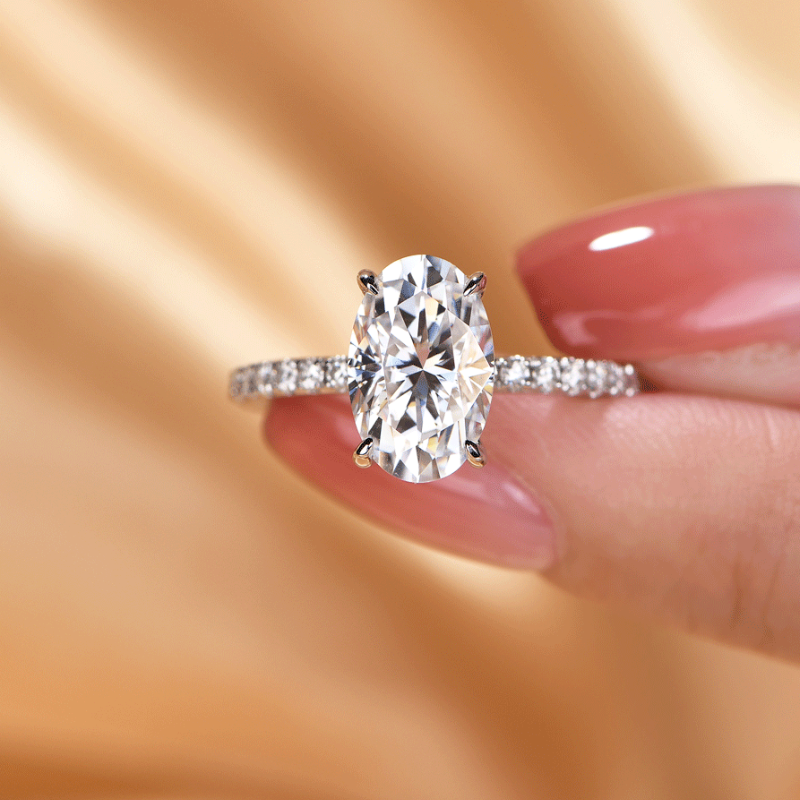 "Flawless" 3.5 Carat Moissanite Diamond Ring
