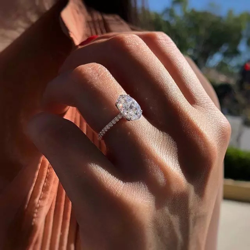 "Flawless" 3.5 Carat Moissanite Diamond Ring