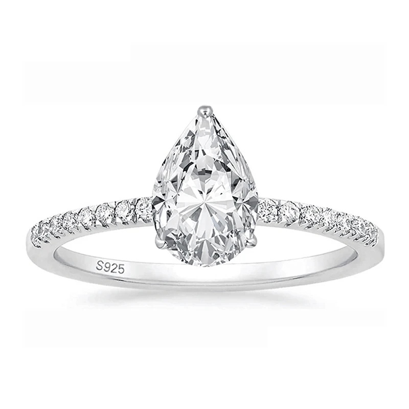 "Drop Eternity" Ring Moissanite Diamond