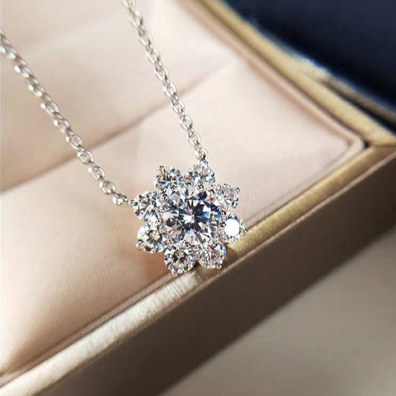 "Snowflake" Moissanite Diamond Necklace