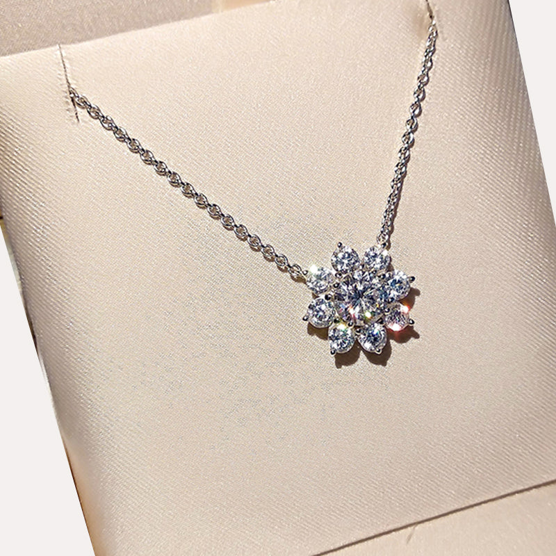 "Snowflake" Moissanite Diamond Necklace