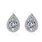 "Halo Drop" Moissanite Diamond Earrings