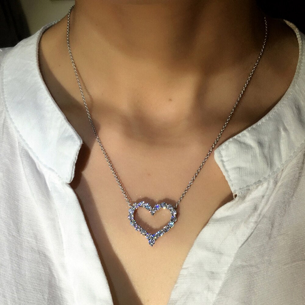"Hearty" Moissanite Diamonds Necklace