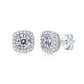 "Halo Sq" Moissanite Diamond Earrings