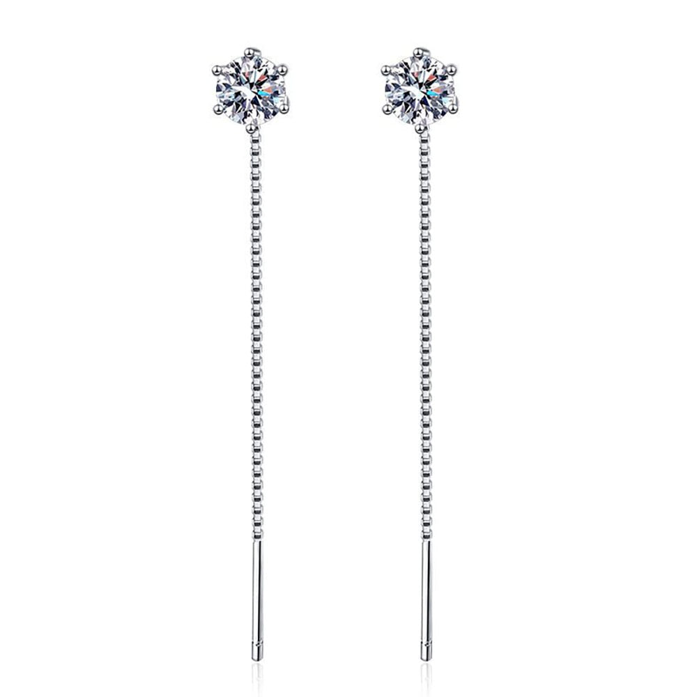 "Wire" Earrings Moissanite Diamond