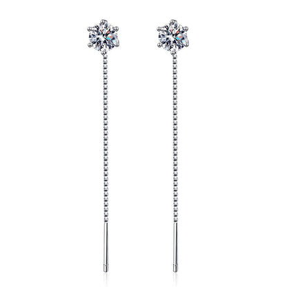 "Wire" Earrings Moissanite Diamond
